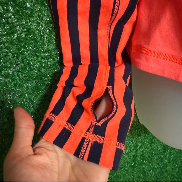 Lululemon Forme Classic Stripe Light Flare Inkwell Neon Orange Athletic Jacket 4 - Picture 6 of 9